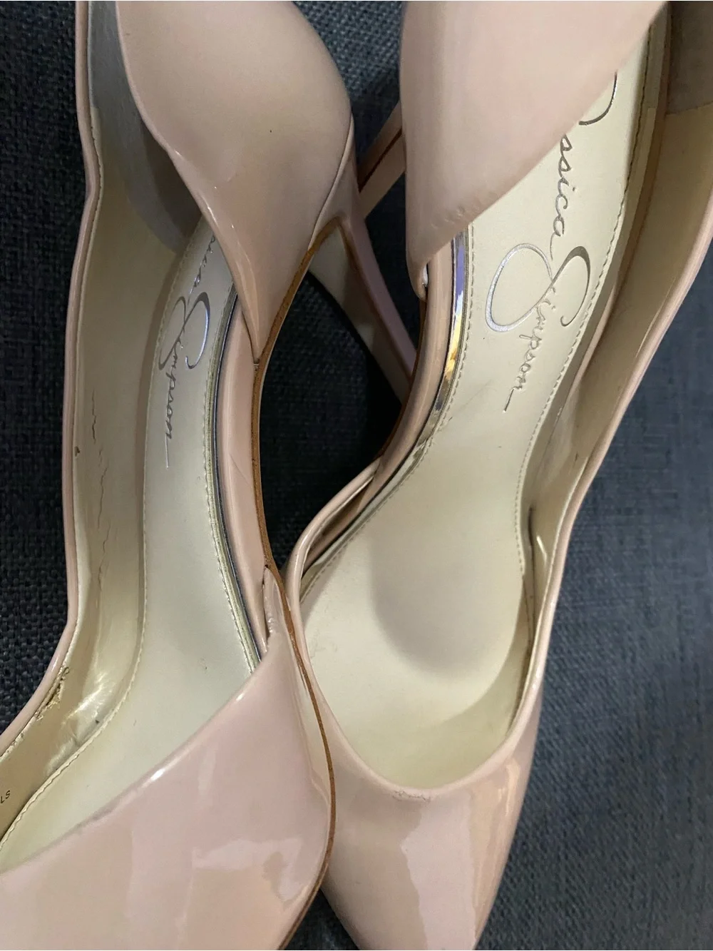 Women’s Nude Color Jessica Simpson Closed Toe Stiletto High Heels Size 9 - Picture 4 of 8